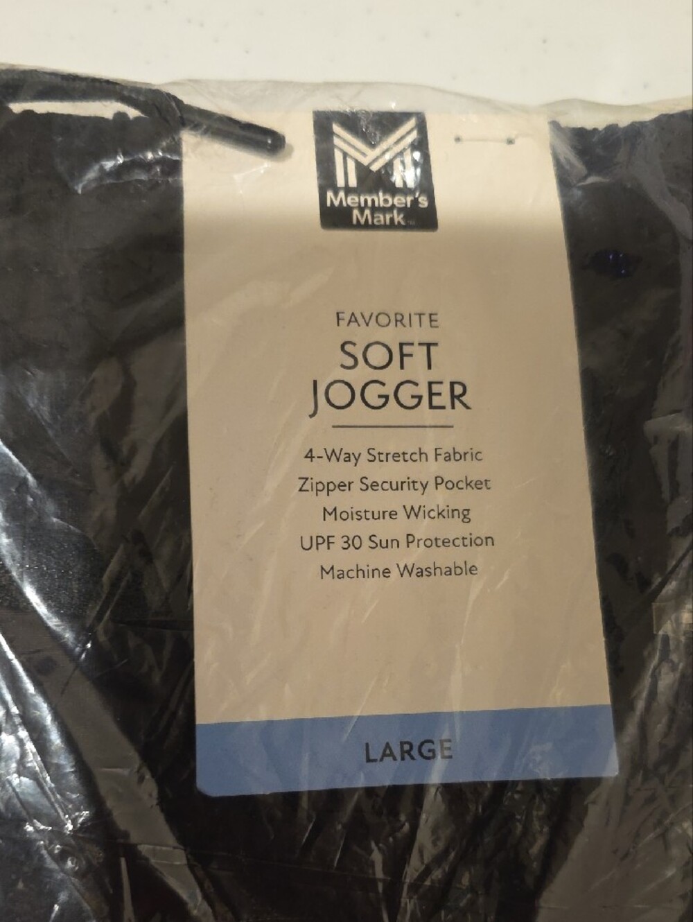 Member's Mark Men's Black Soft Jogger Pants - Large - Picture 2 of 5